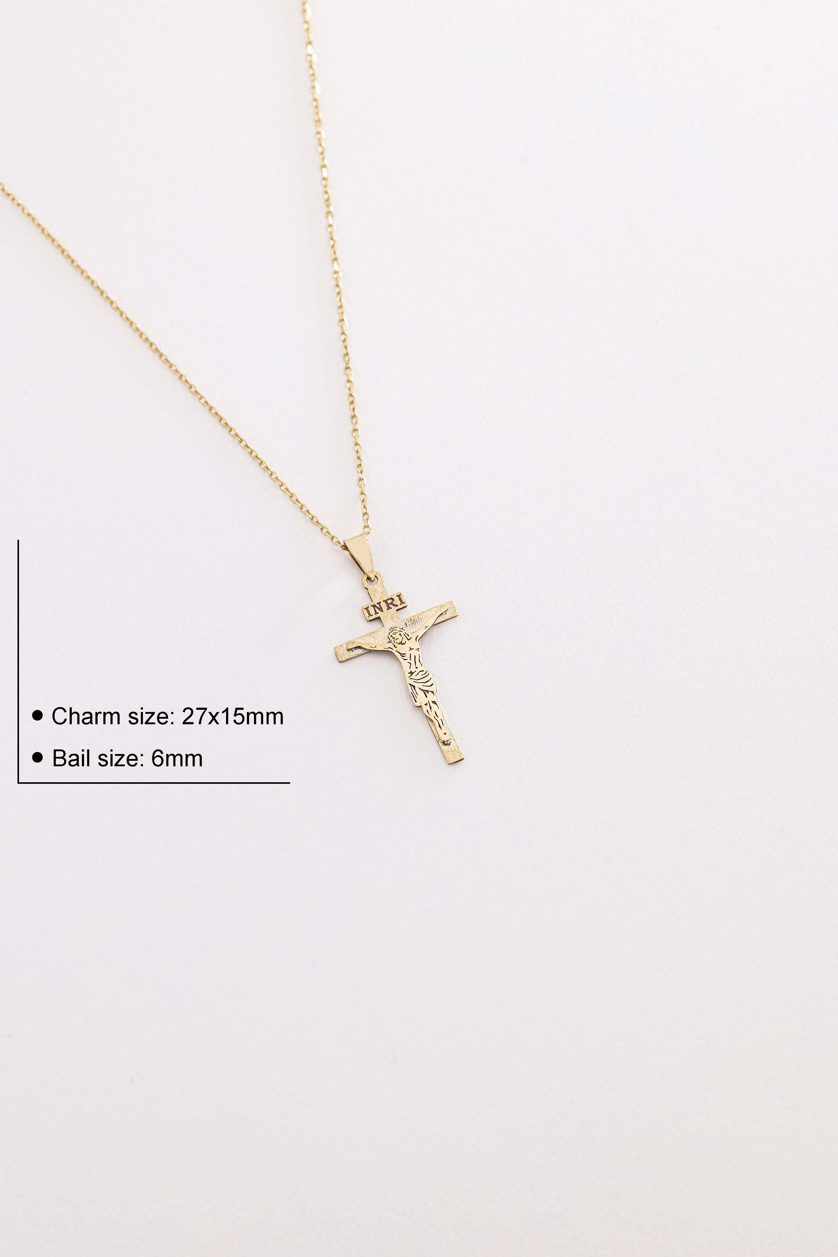 14k Gold Jesus Christ Necklace