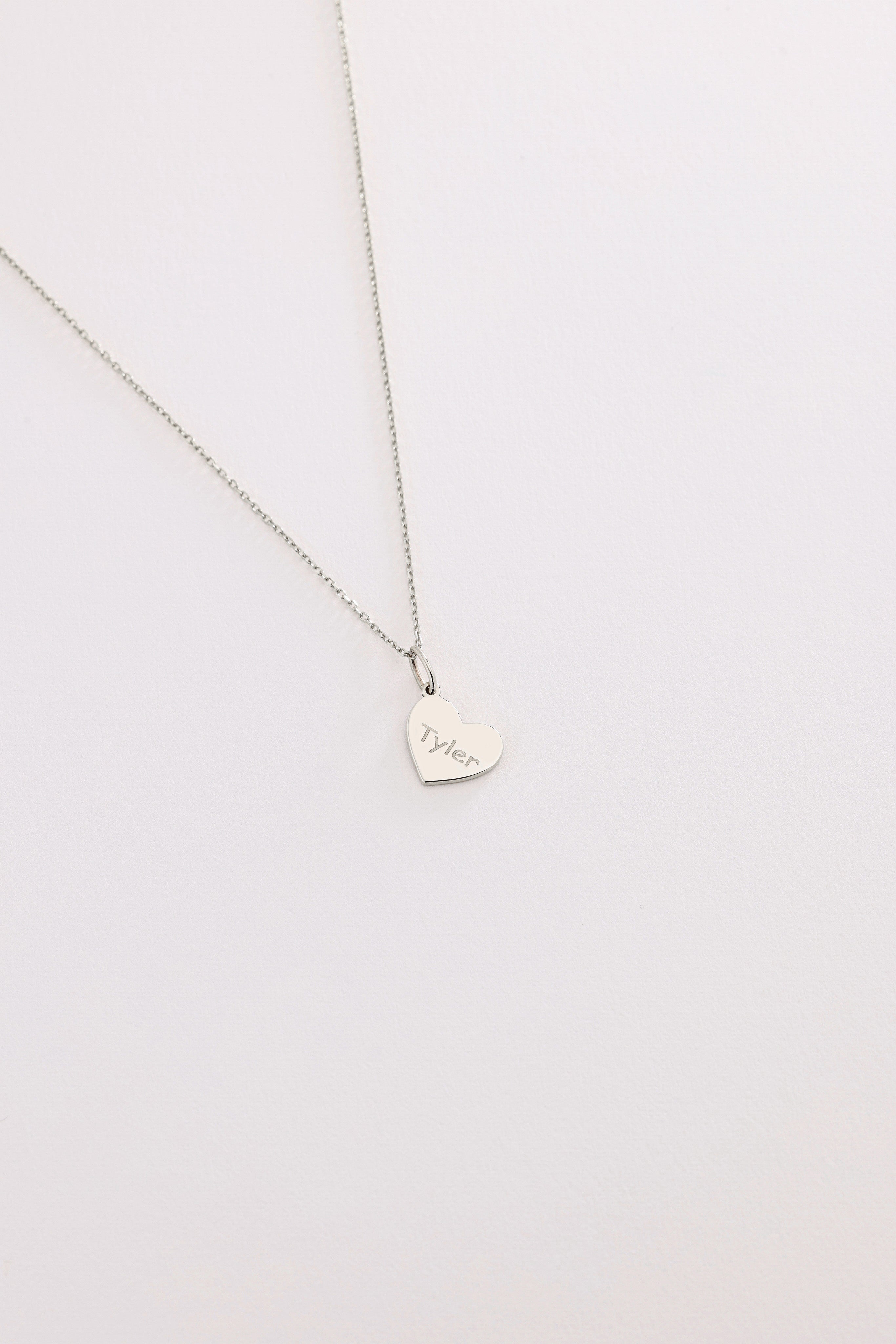 14k Gold Heart Charm Necklace
