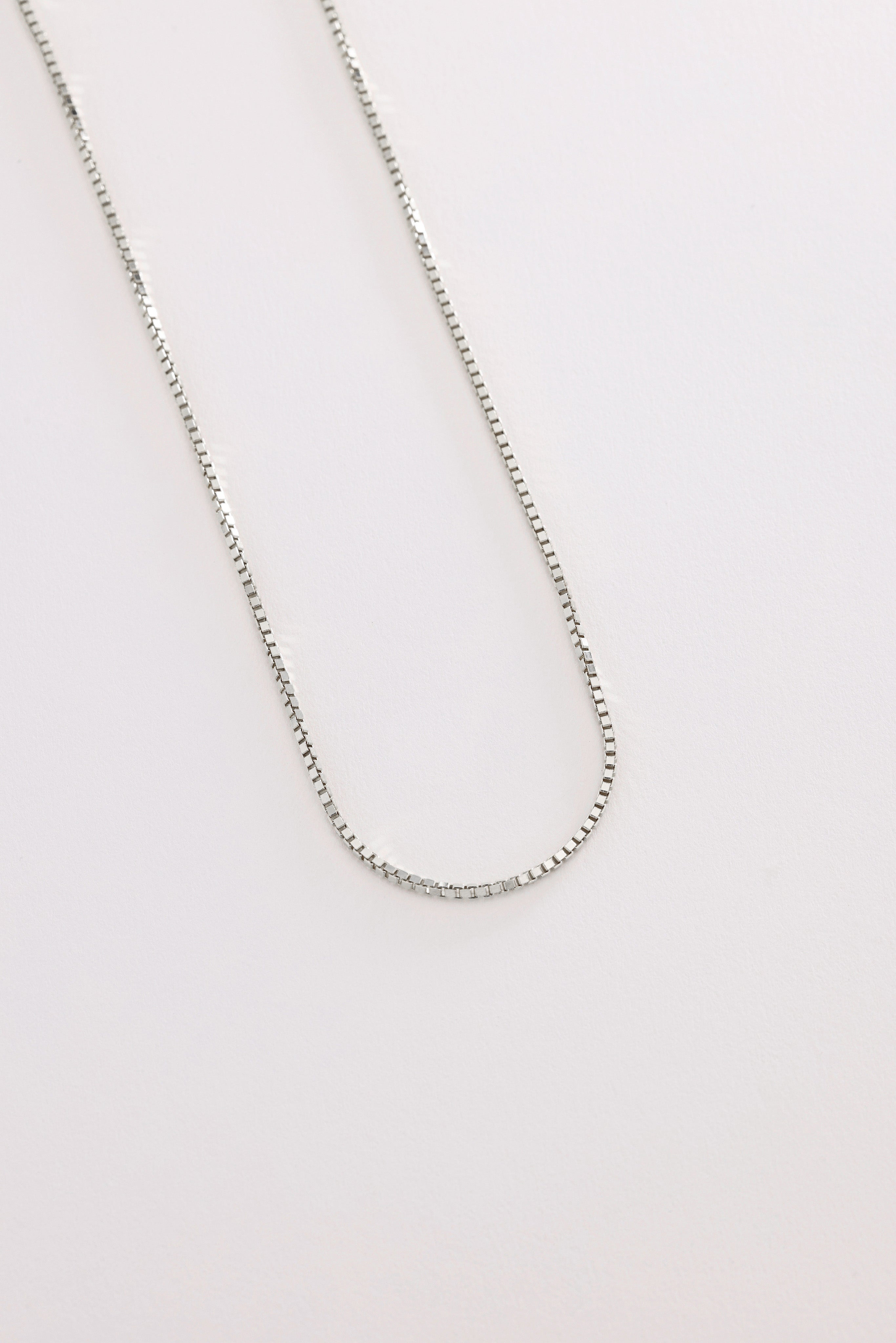 14k Gold Box Chain Necklace