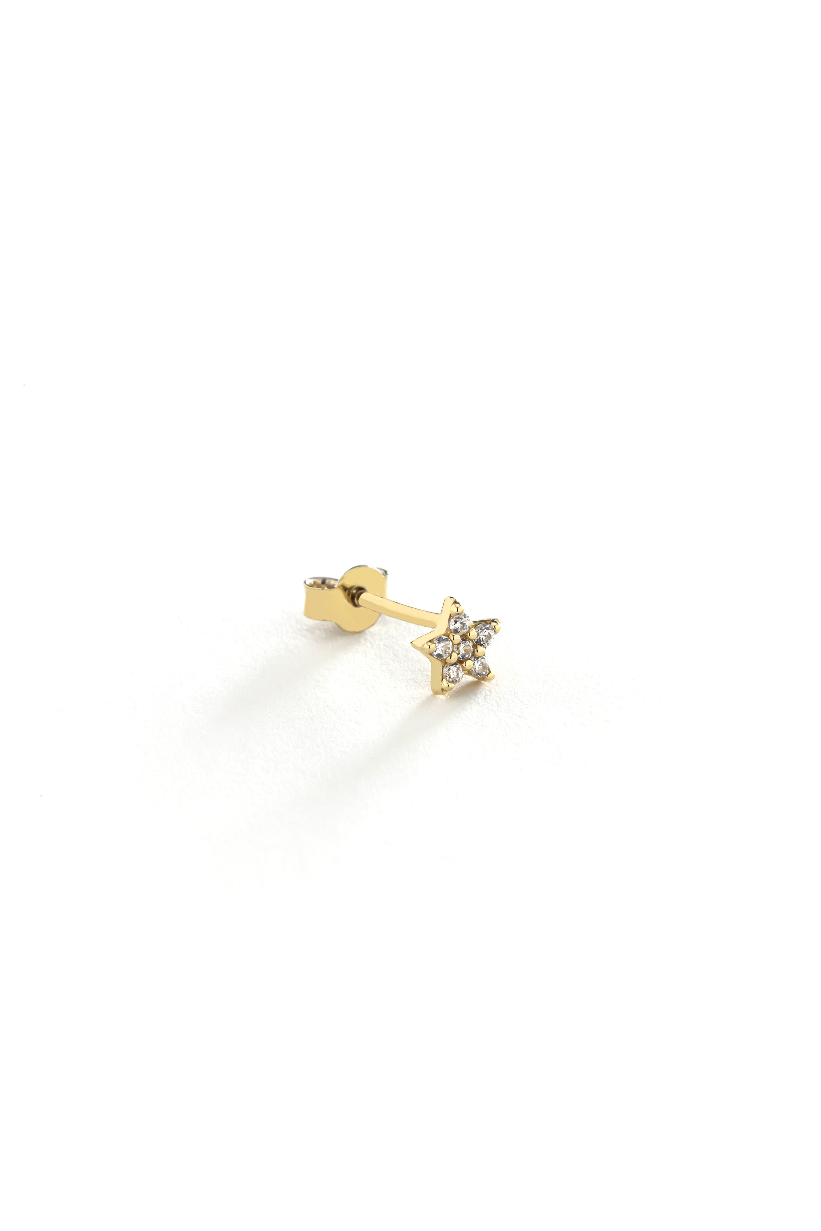 14k Gold Star Earrings