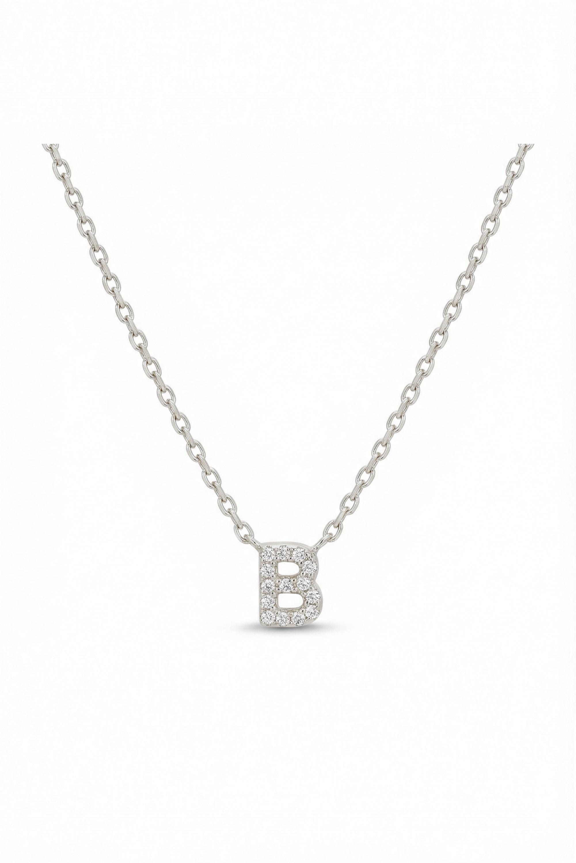 Diamonds Initial Letter Necklace