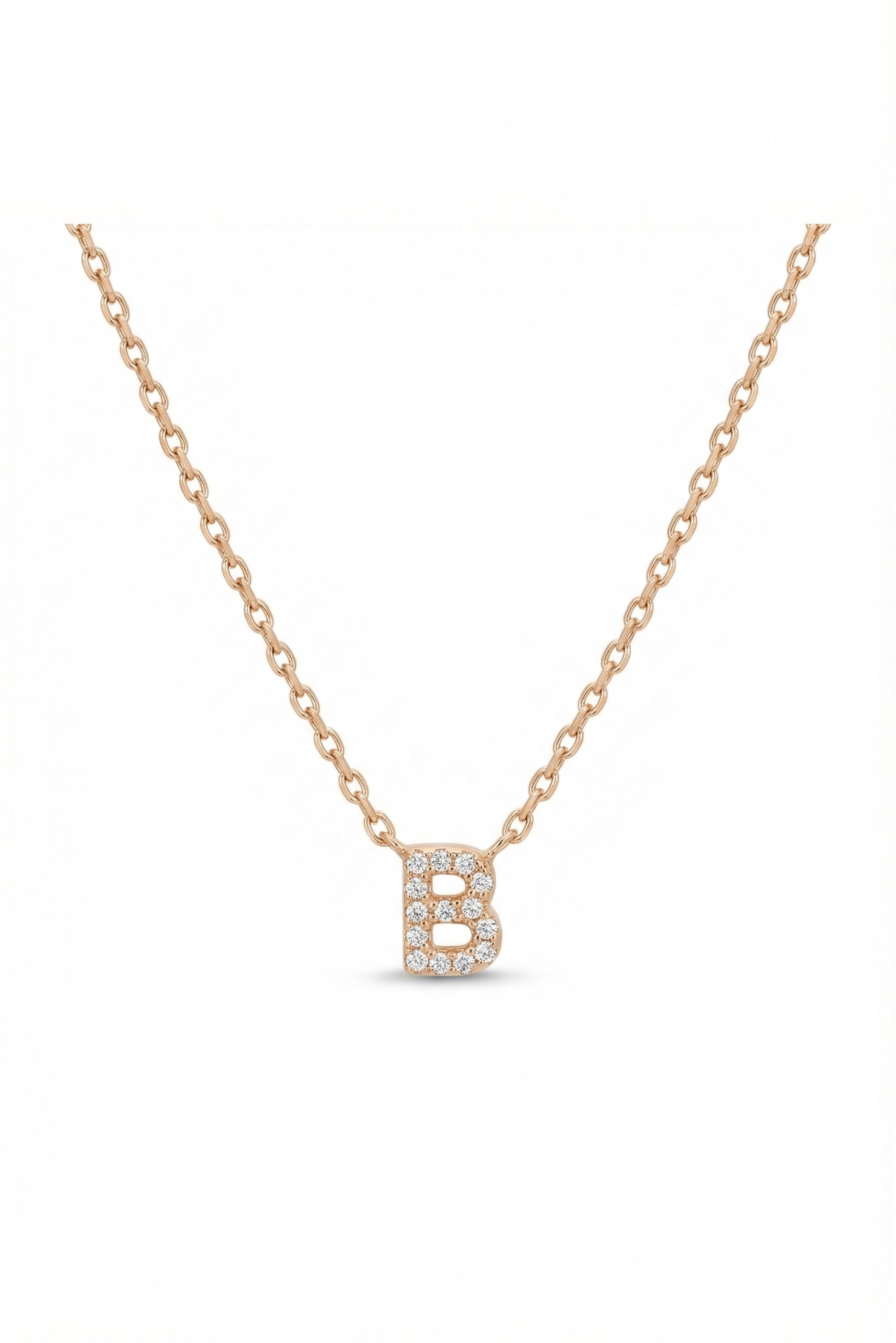 Diamonds Initial Letter Necklace
