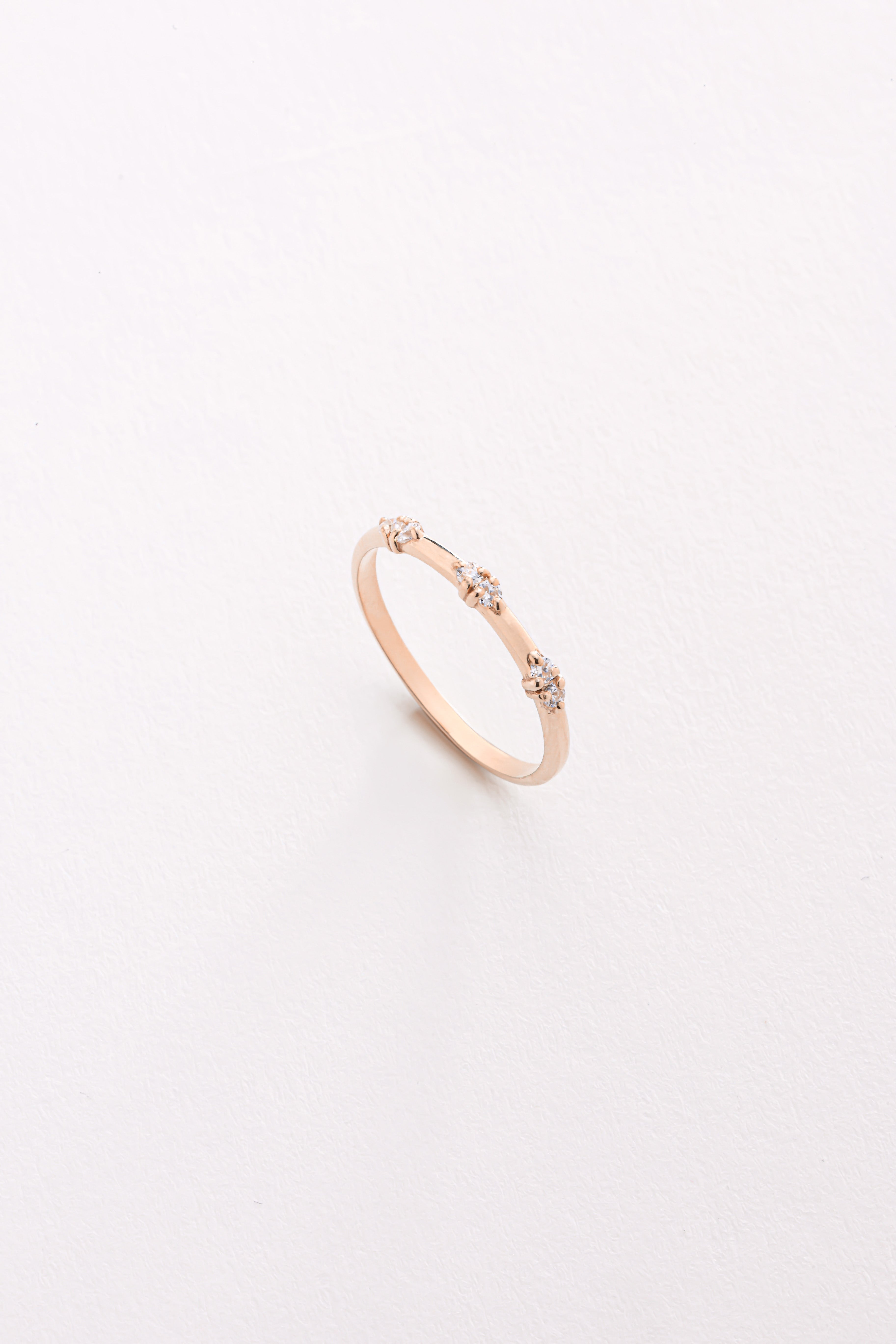 14k Textured Twig Ring