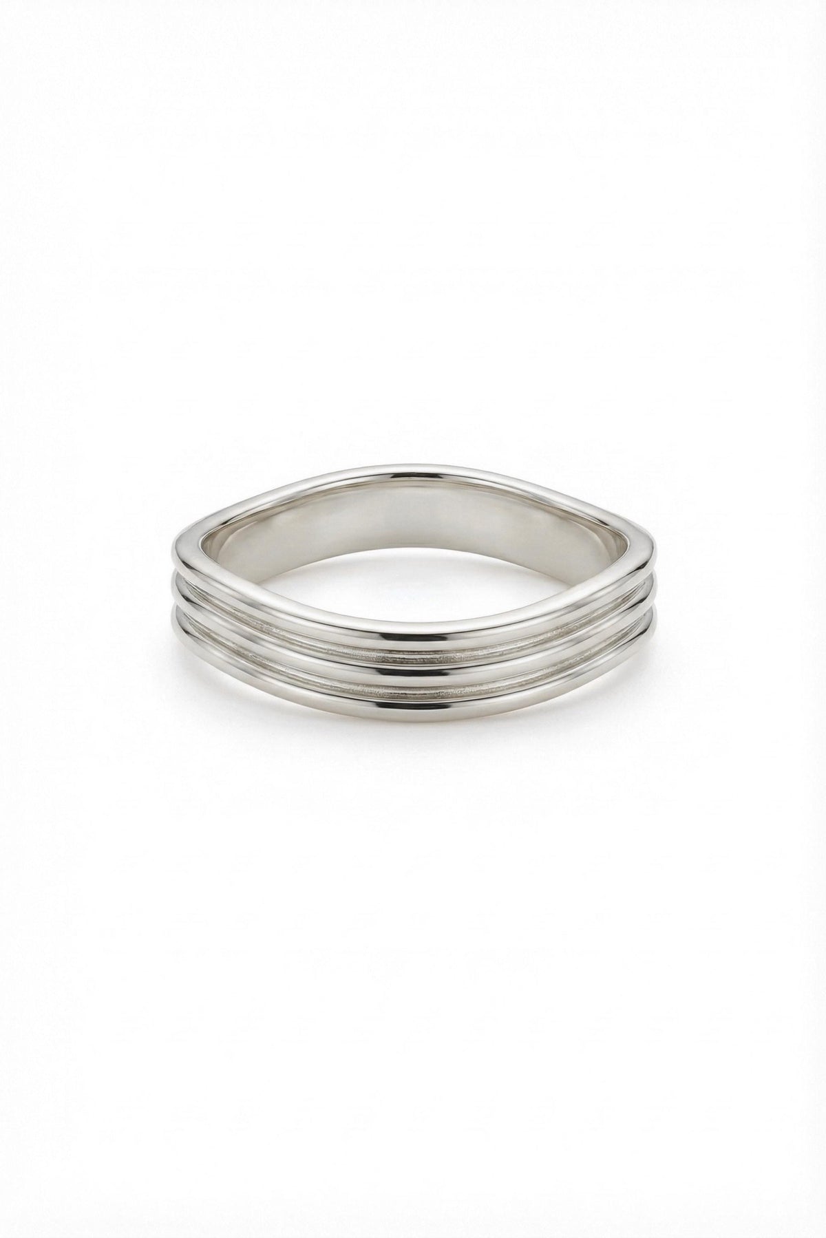14K Gold Layered Wave Band Ring
