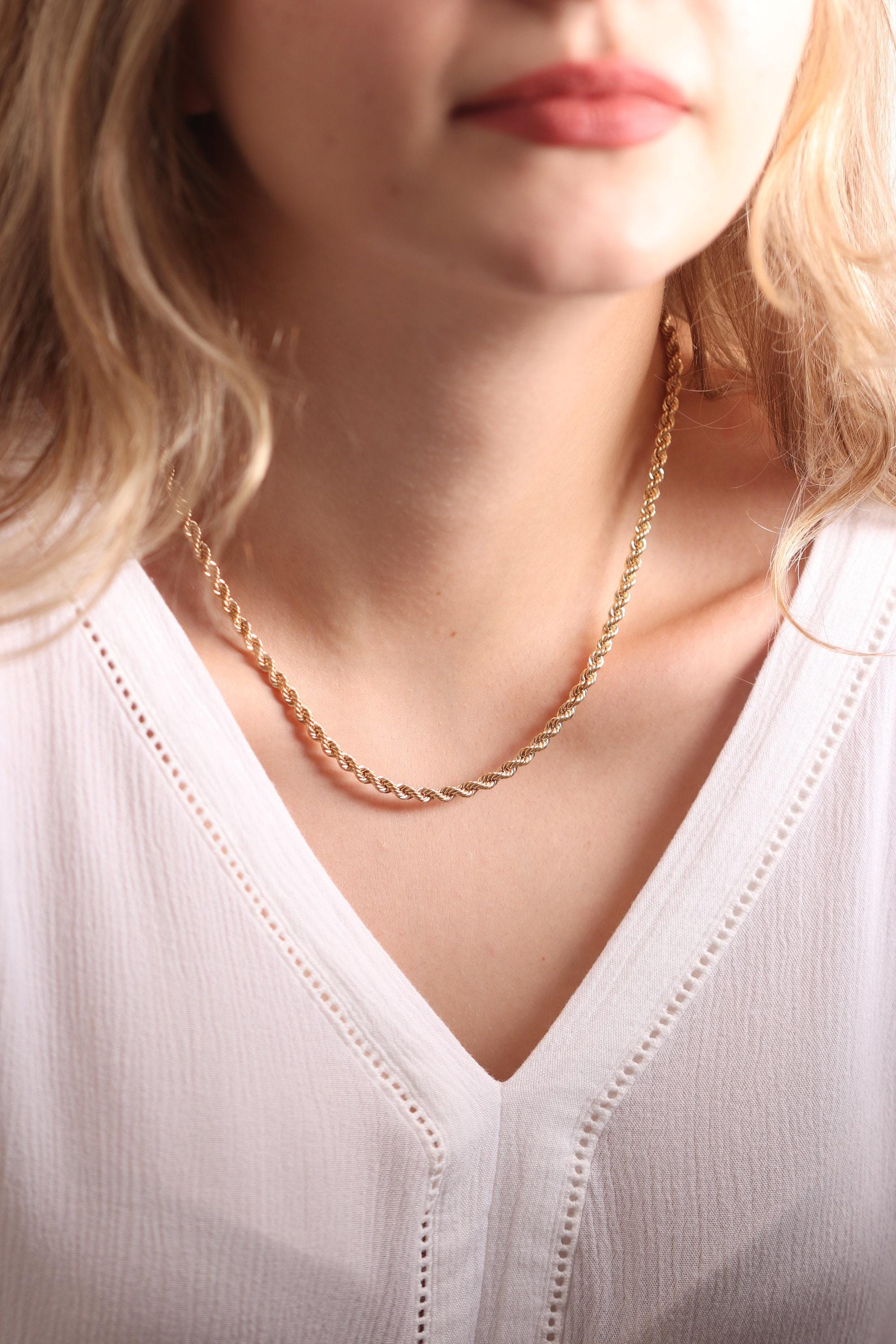 14k Gold Rope Necklace