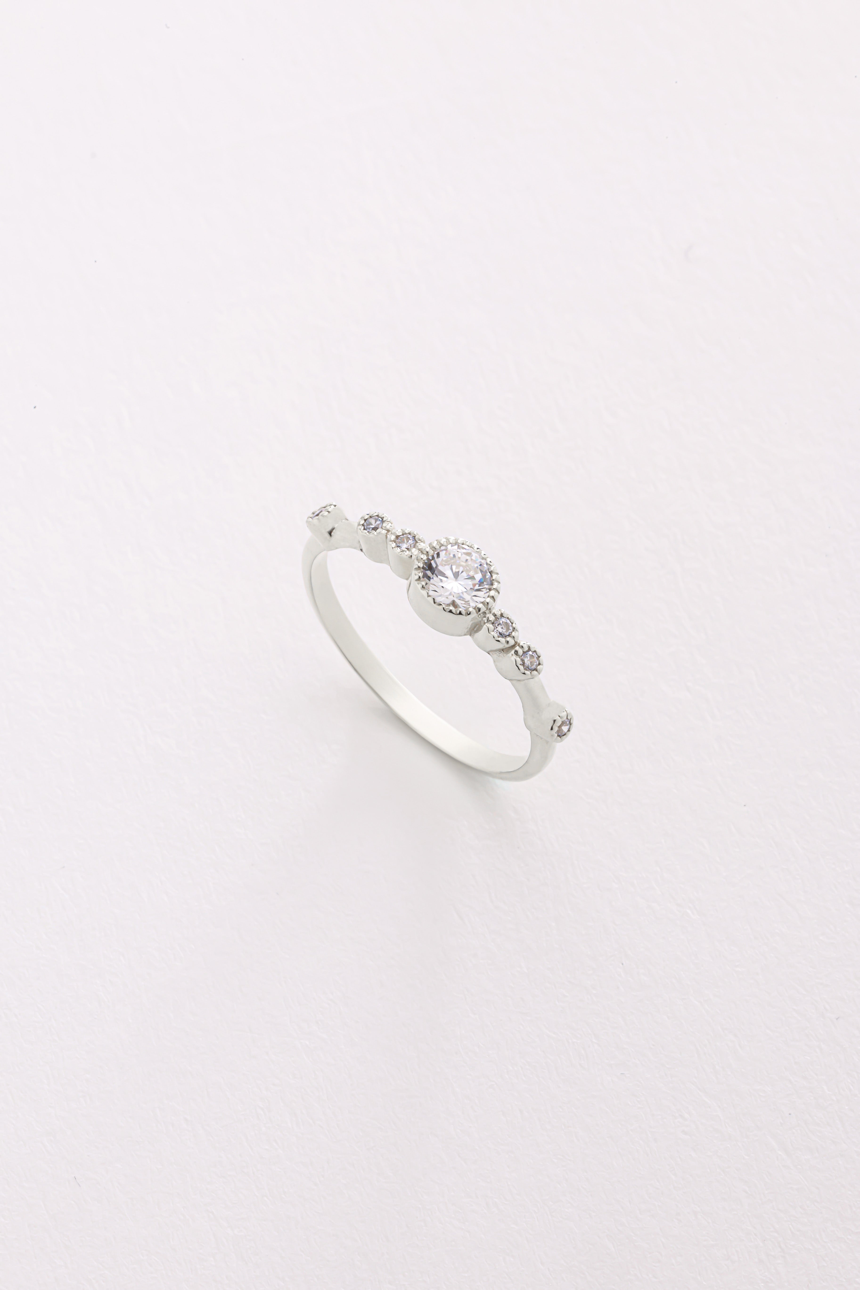 14k Gold Bezel Diamond Ring