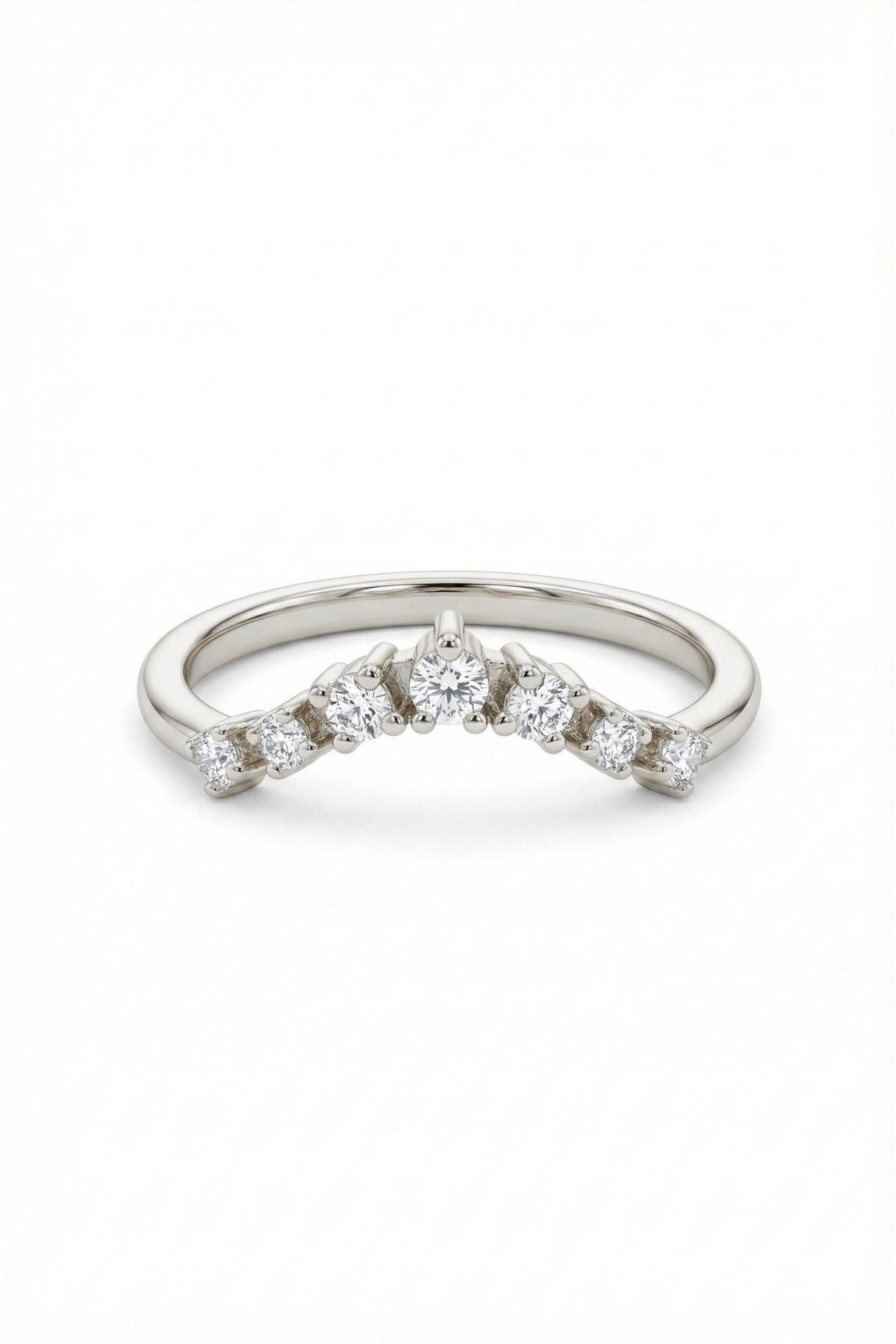 14K Gold Graduated Curve Diamond Band