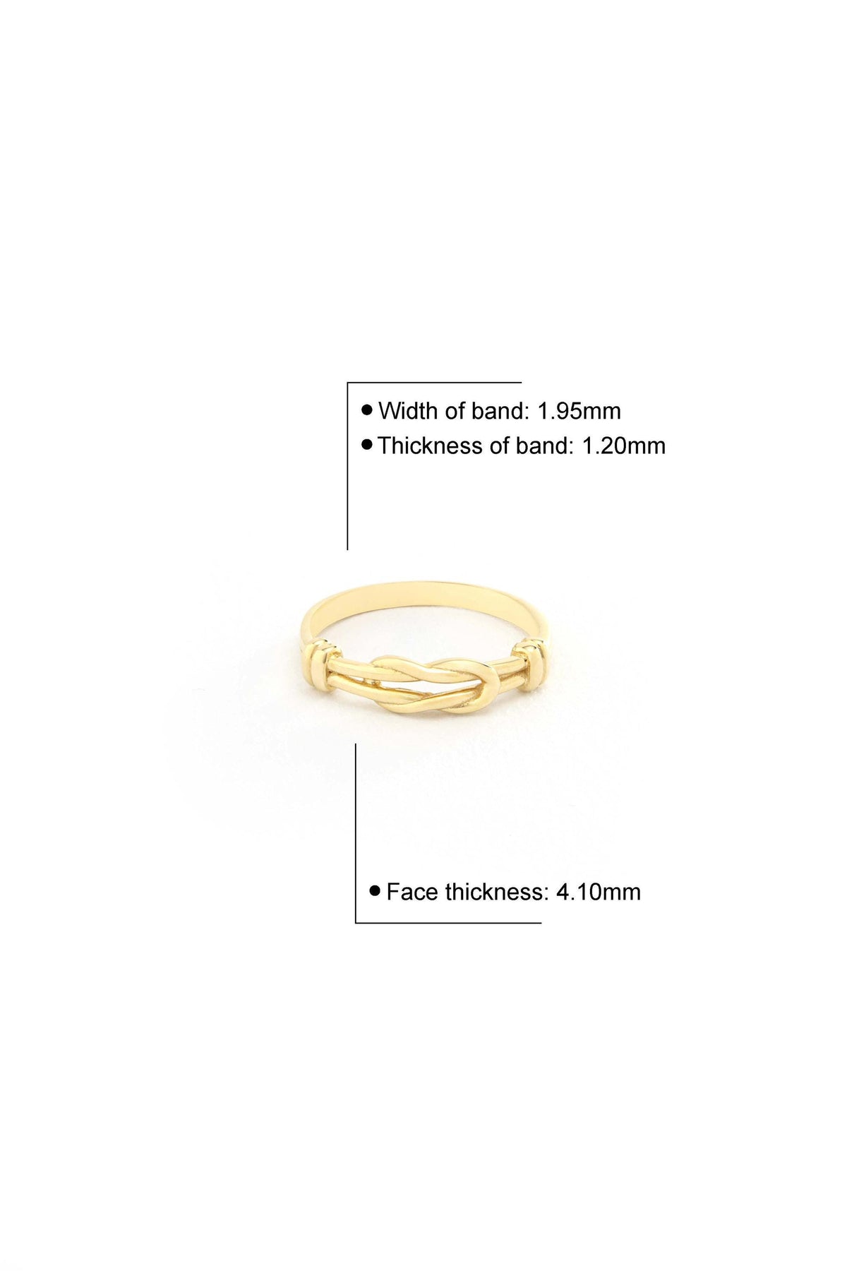 14K Gold Dainty Love Knot Ring