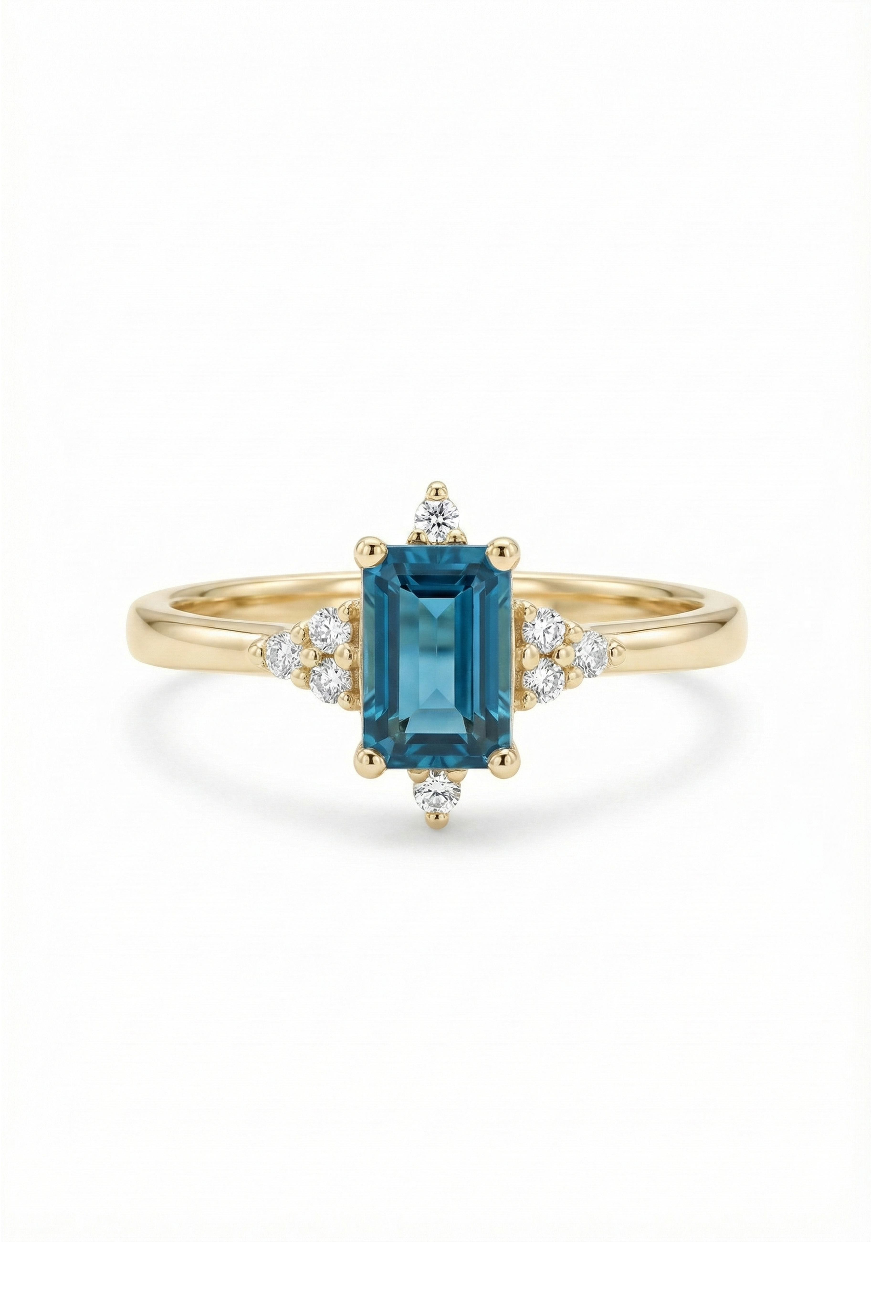 14k Gold Exquisite London Topaz Ring