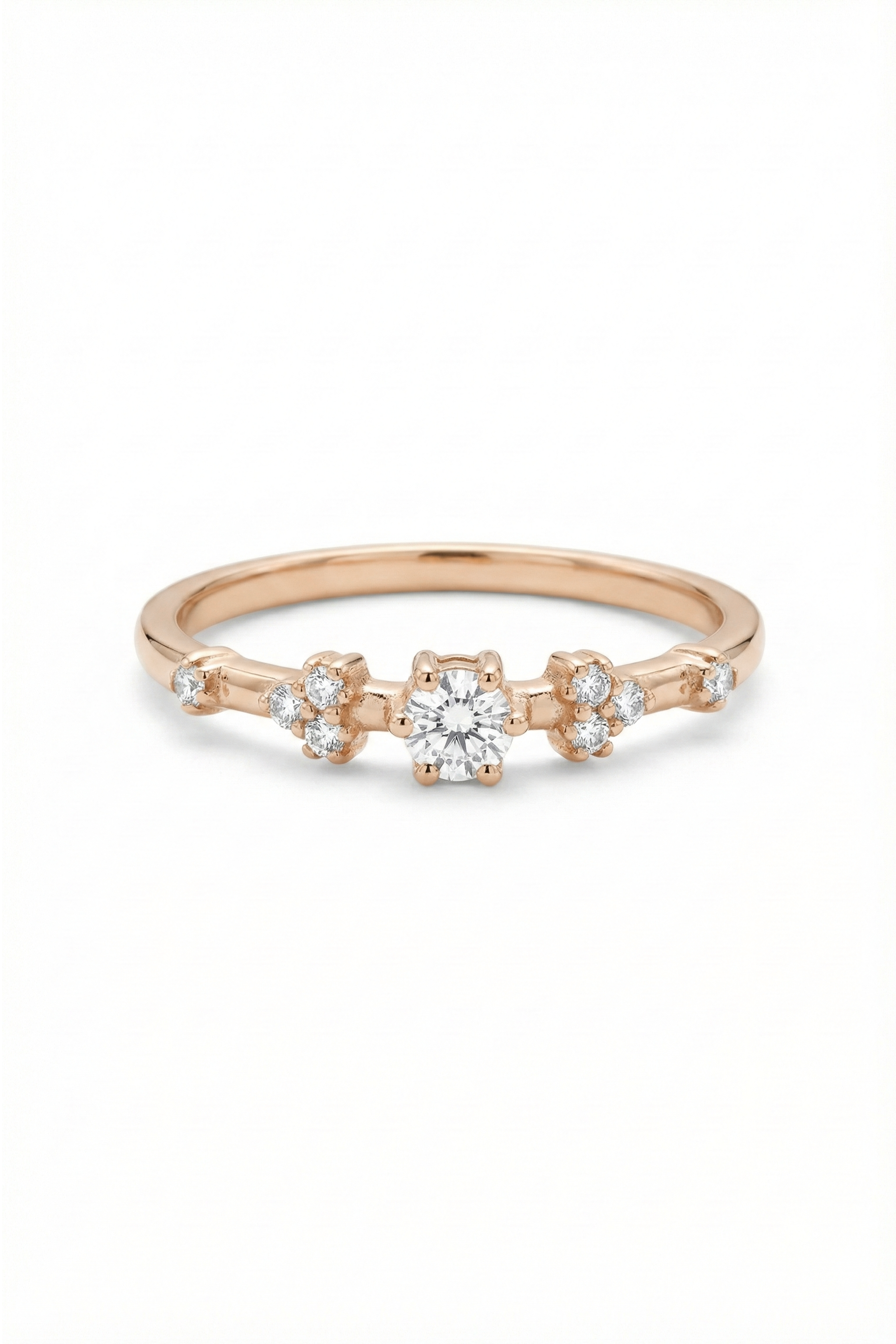 14k Gold Five-Stone Diamond Ring