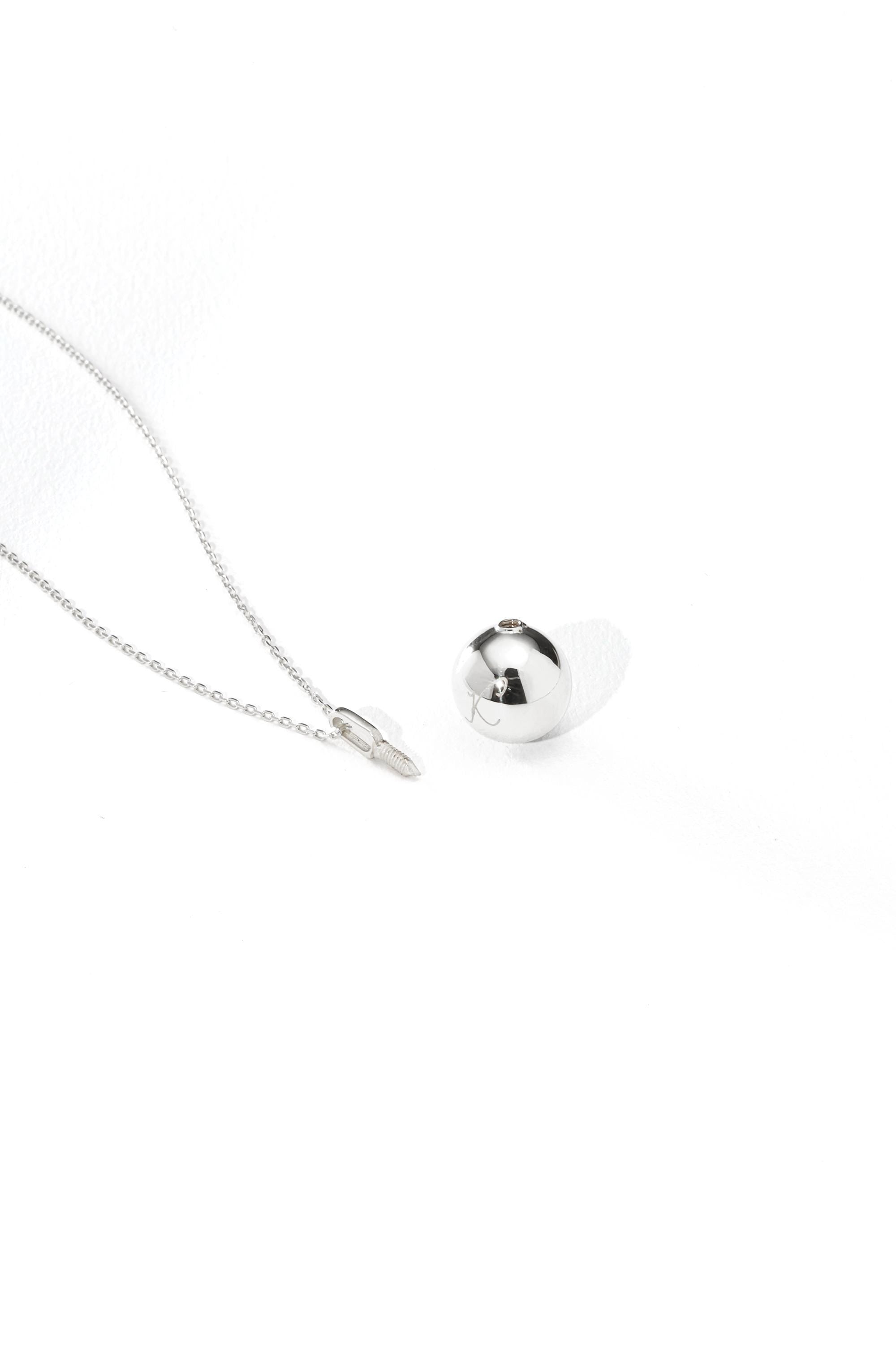 14K Gold Sphere Urn Necklace