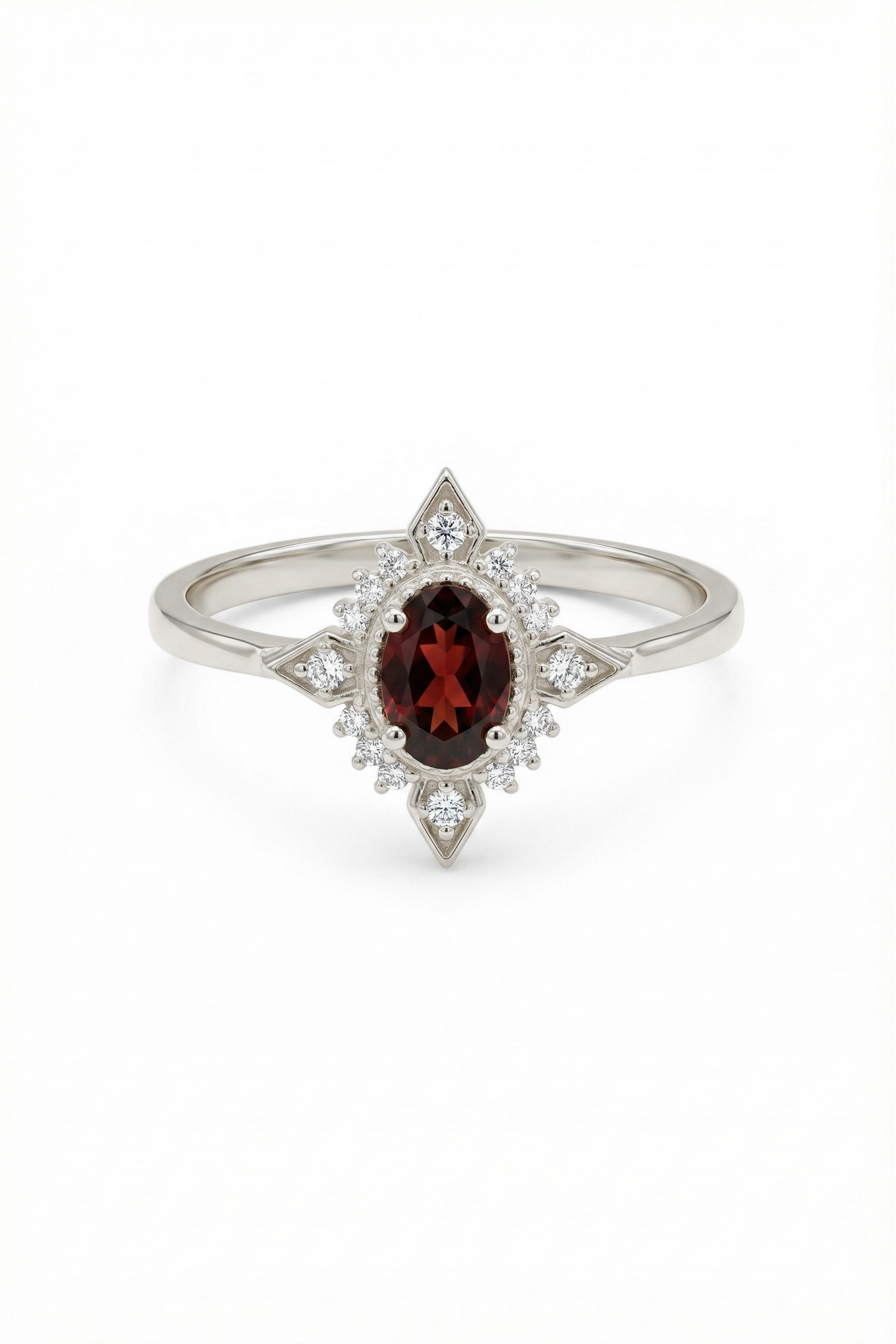 14k Gold Ancient Garnet Ring
