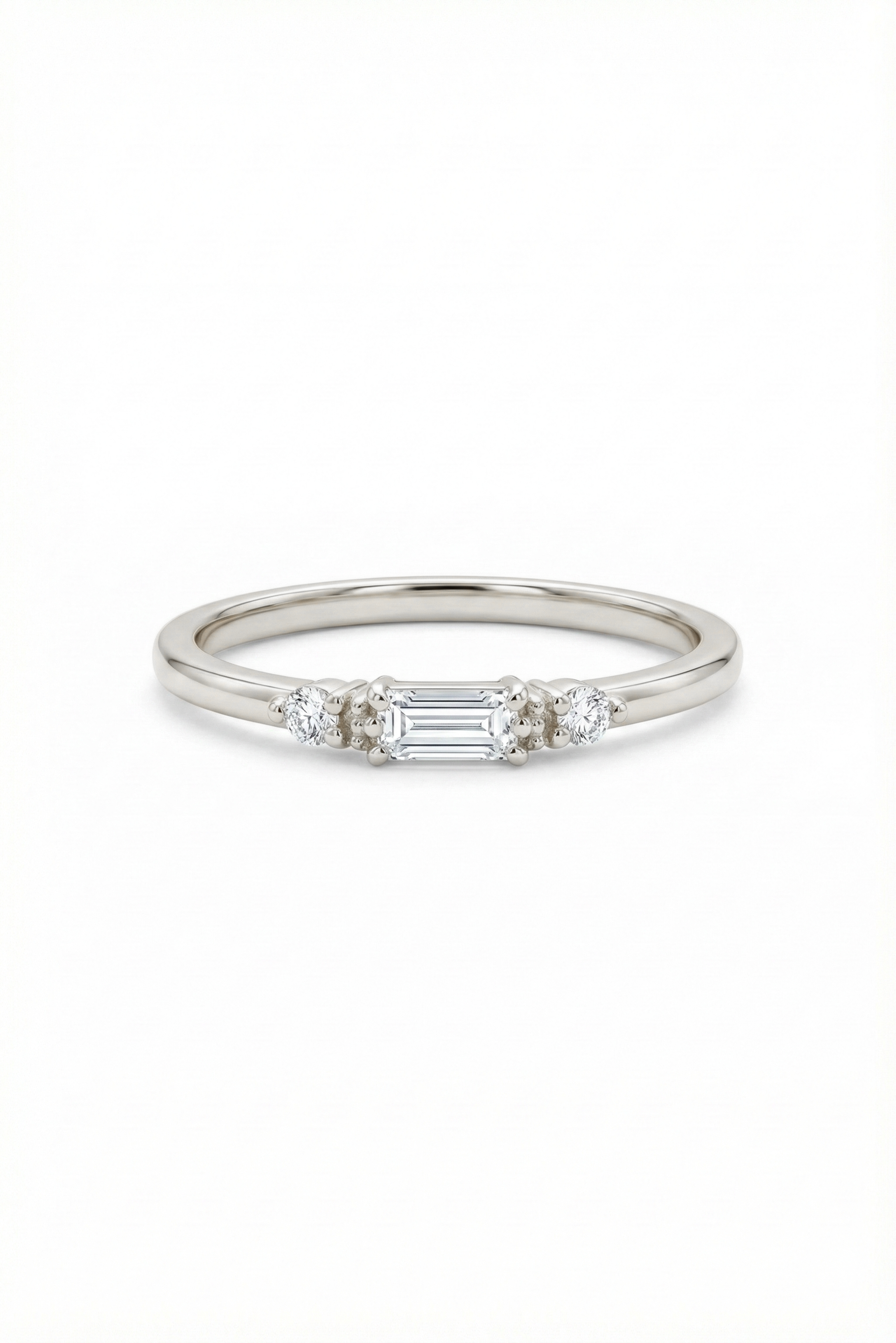 14k Gold Baguette Accent Ring