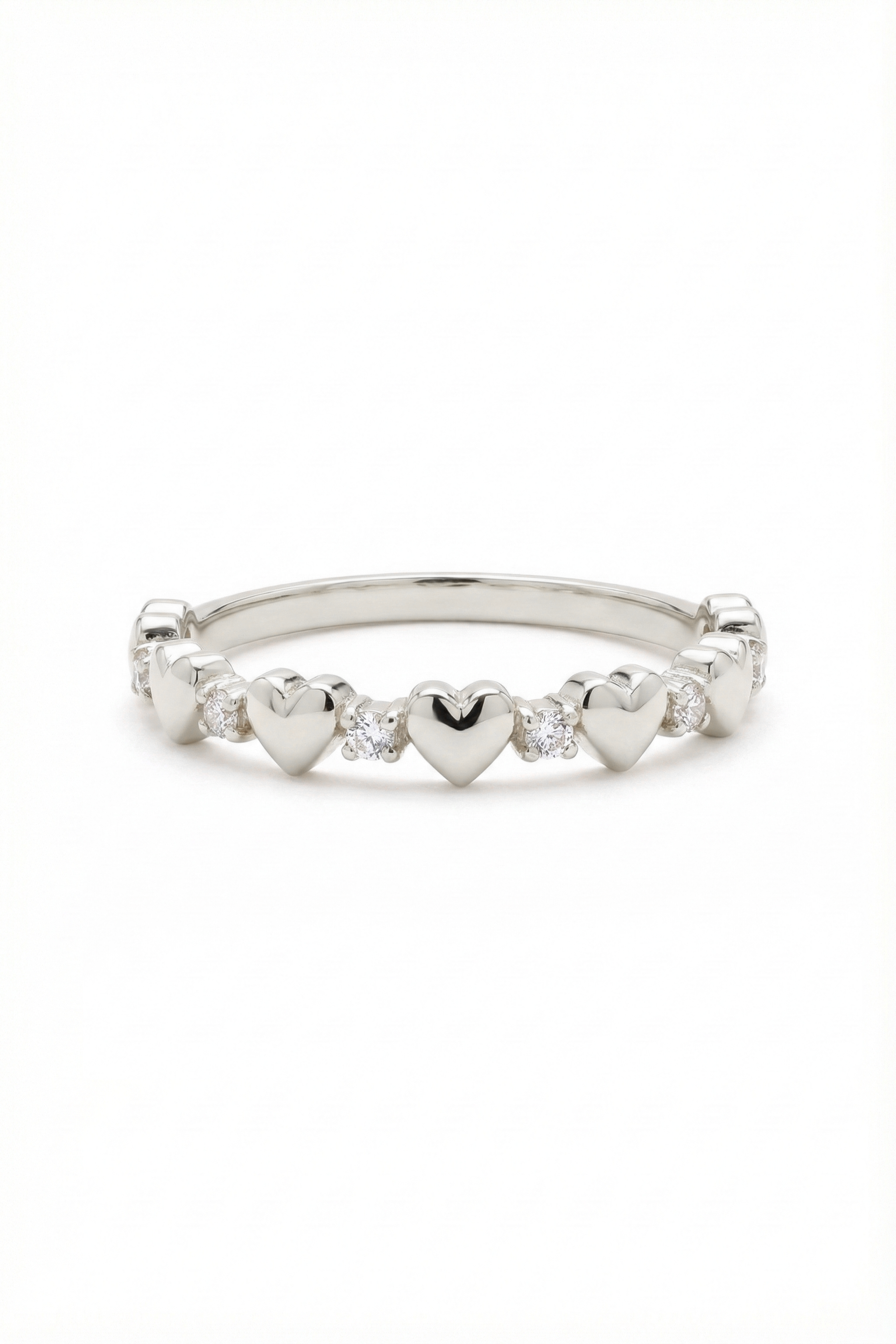 14k Gold Heart Solid Band Ring