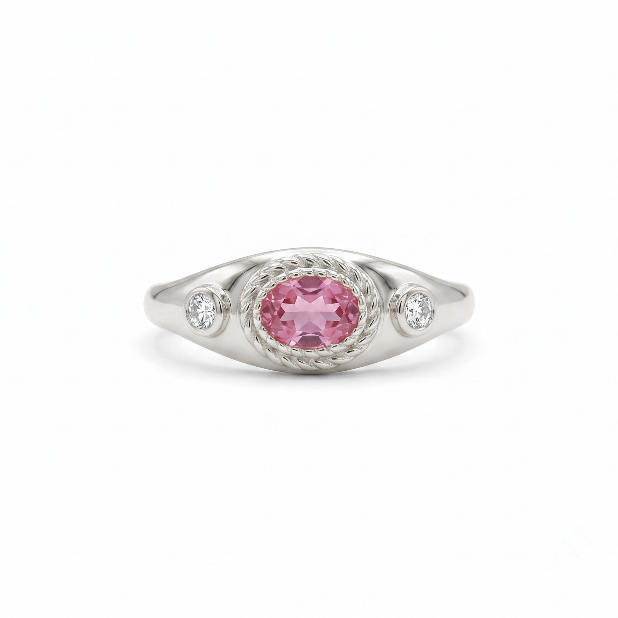 14K Gold Pink Tourmaline Ring