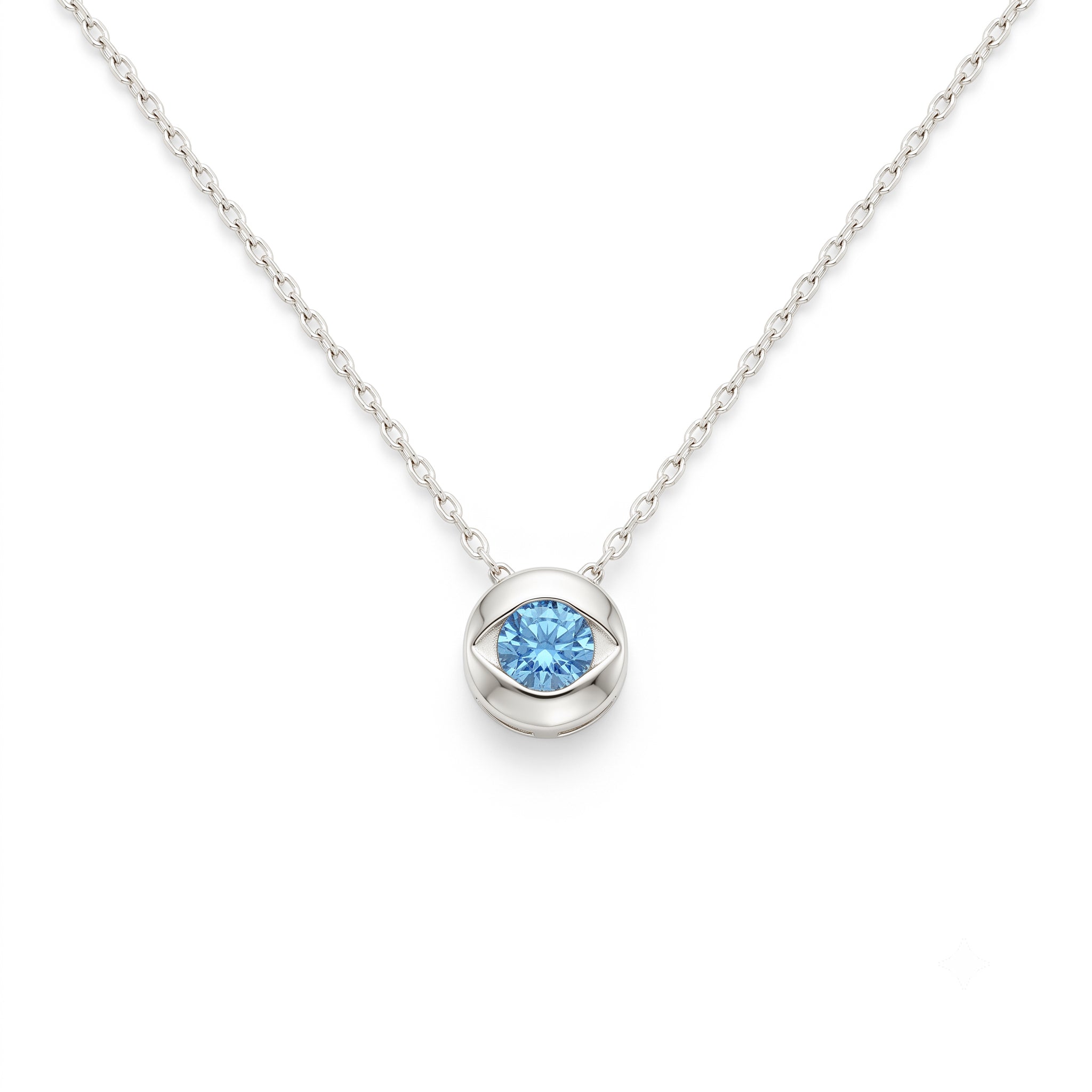 14K Gold Aquamarine Necklace