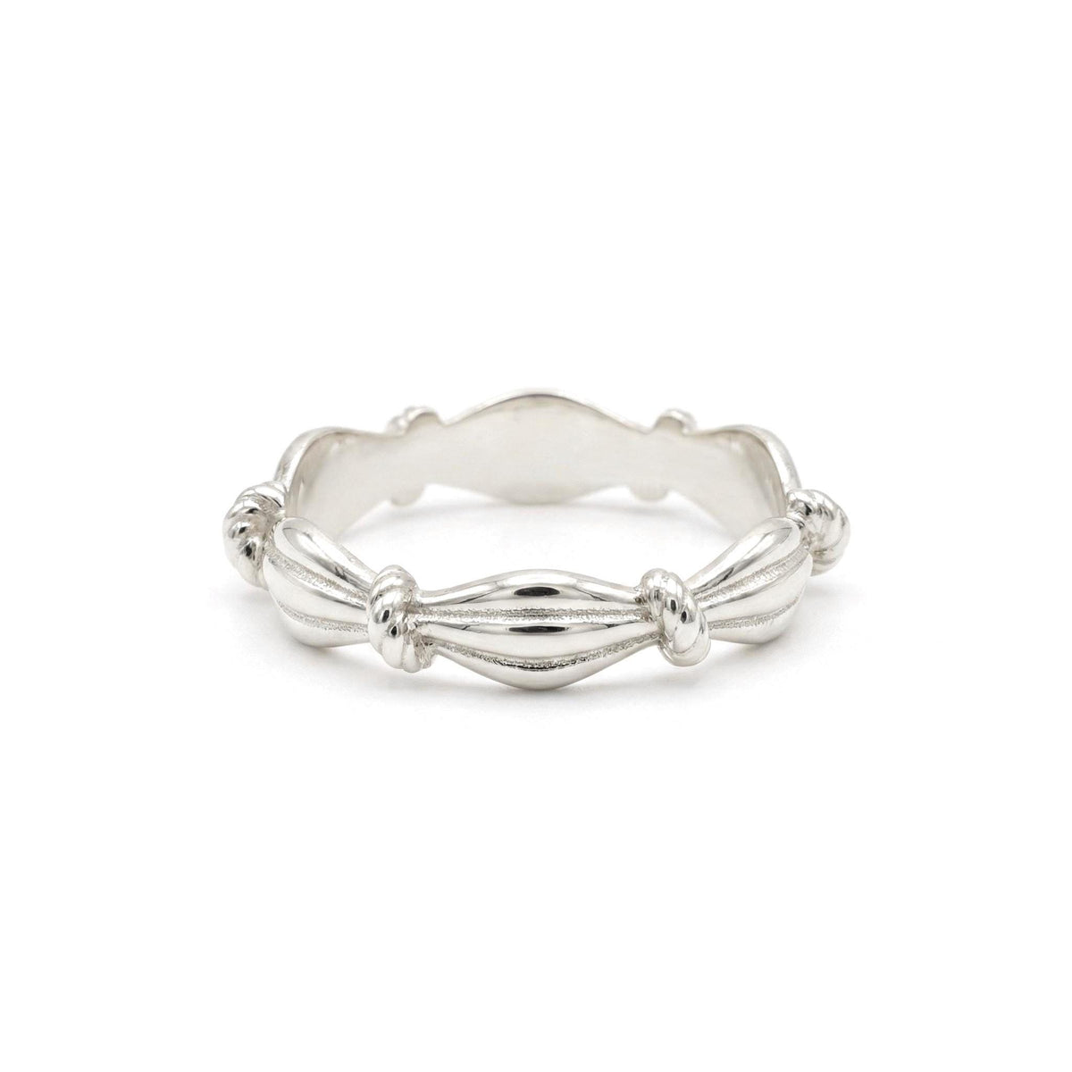 14K Gold Fluted Vintage Stacking Band