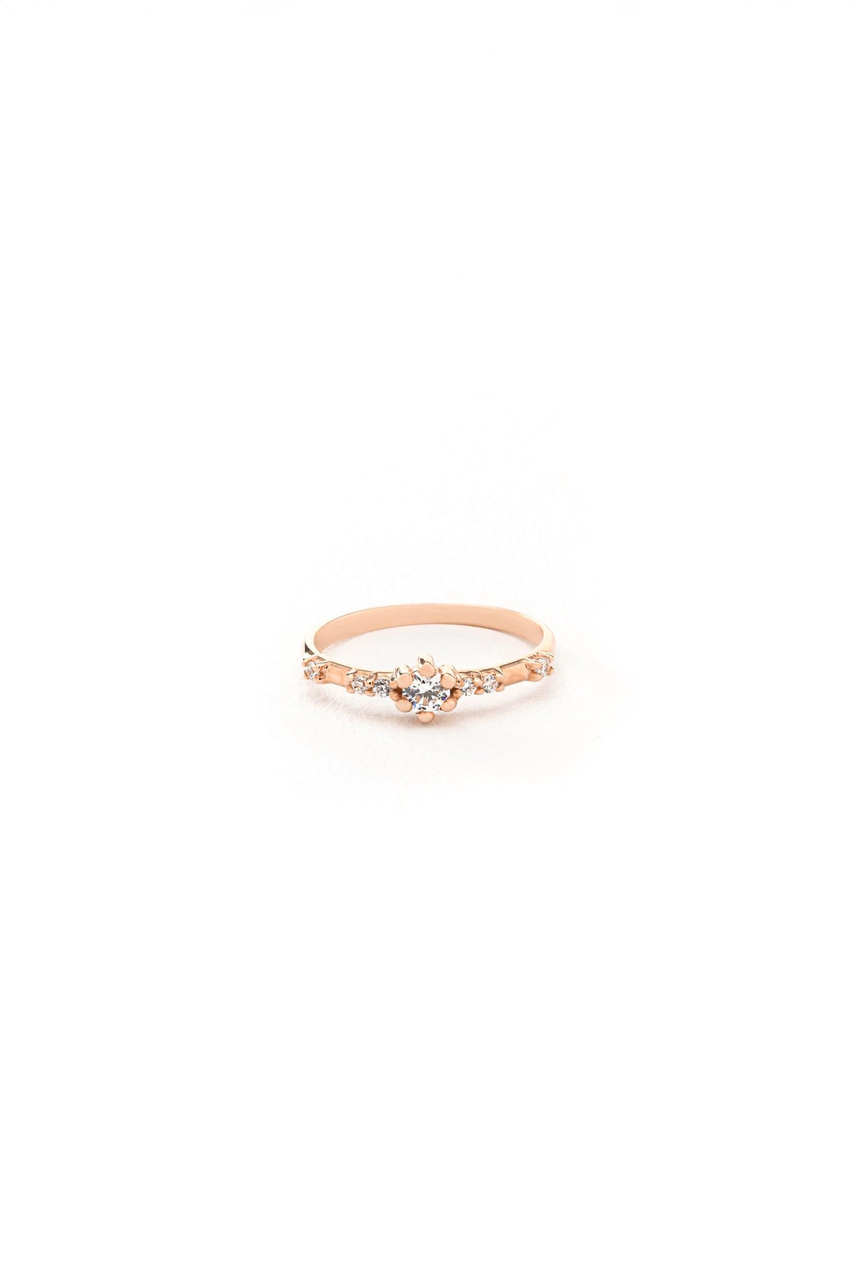 14K Solid Gold  Diamond Band Ring