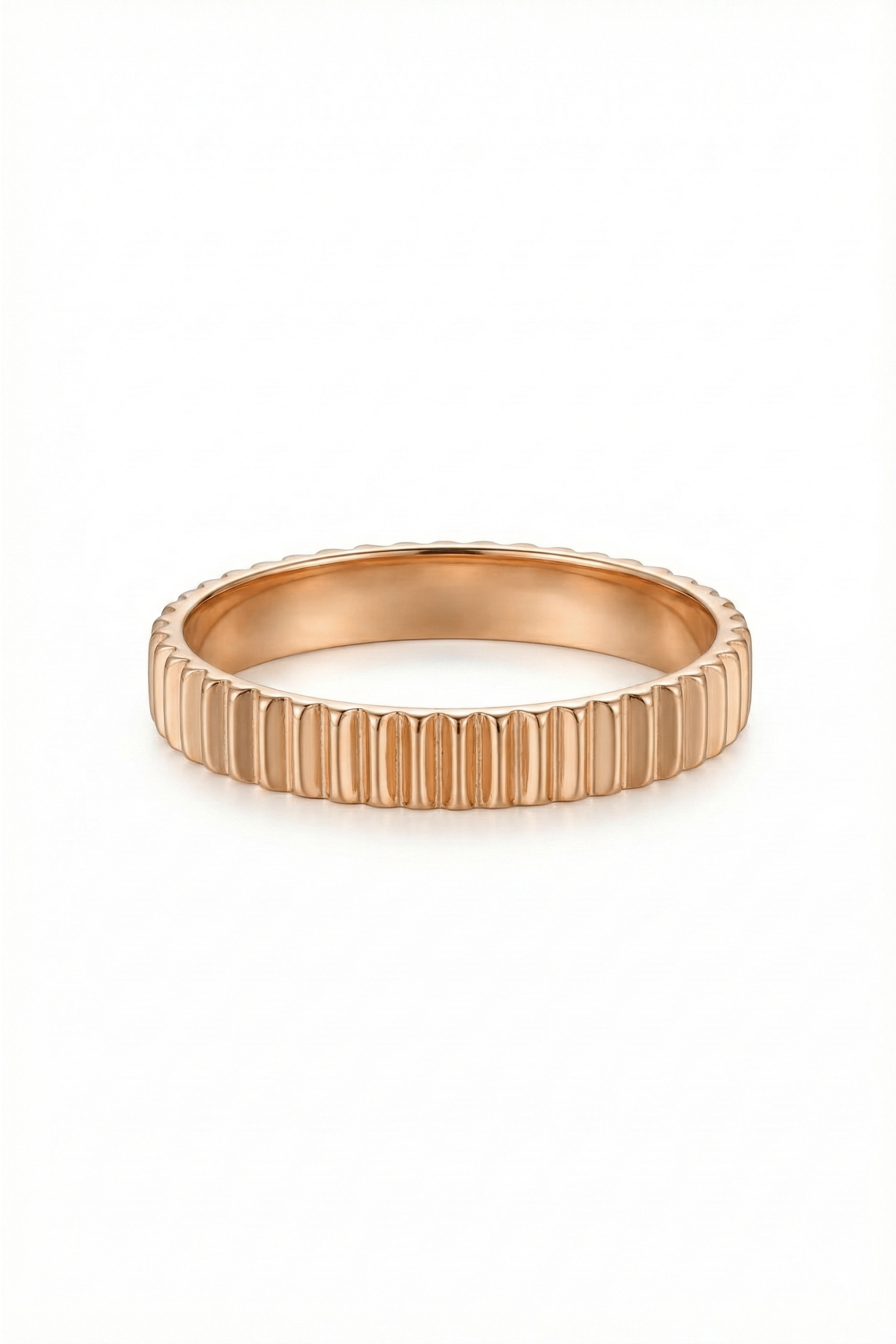 14k Gold Fluted Design Band Ring