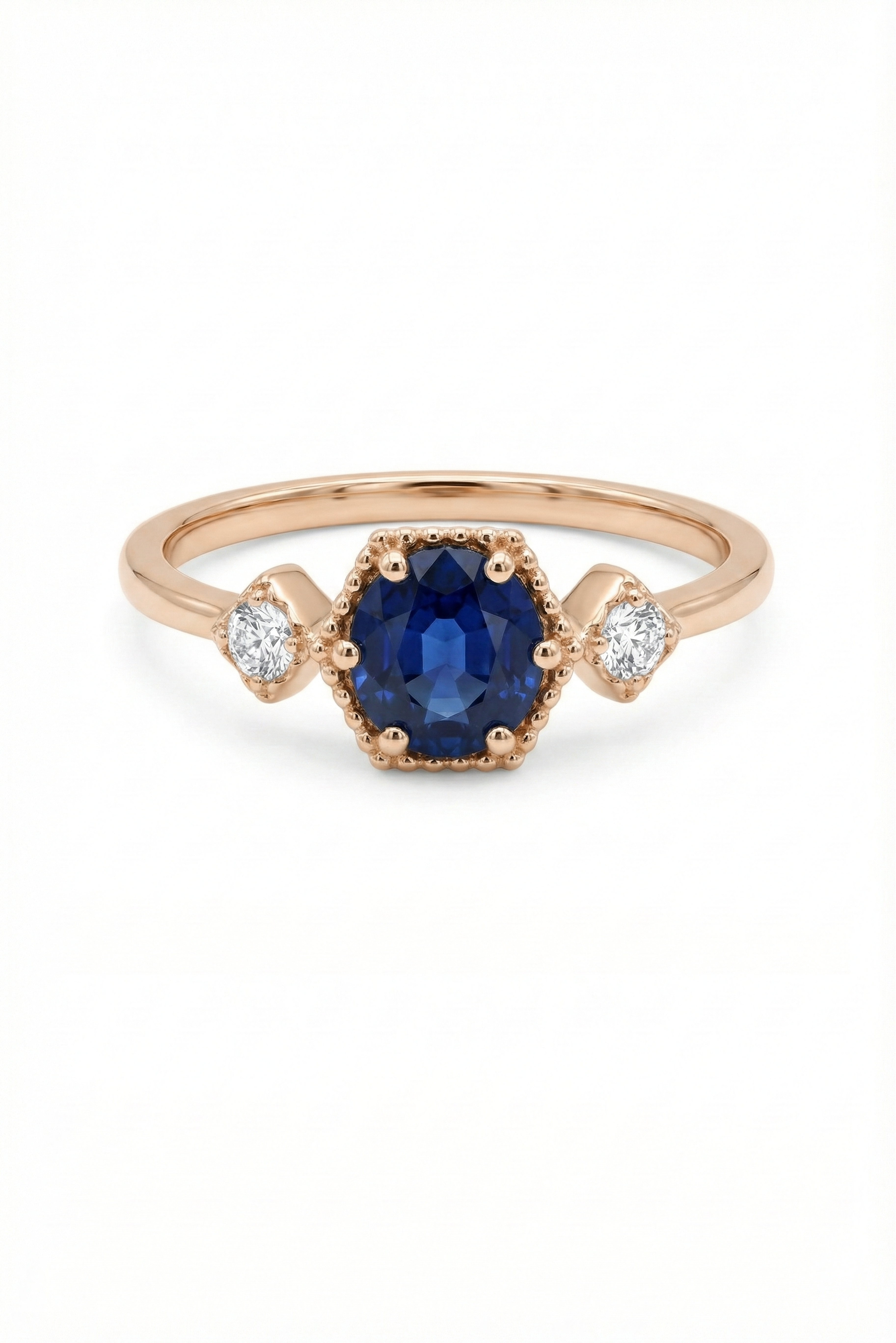 14k Gold Midnight Star Sapphire Ring