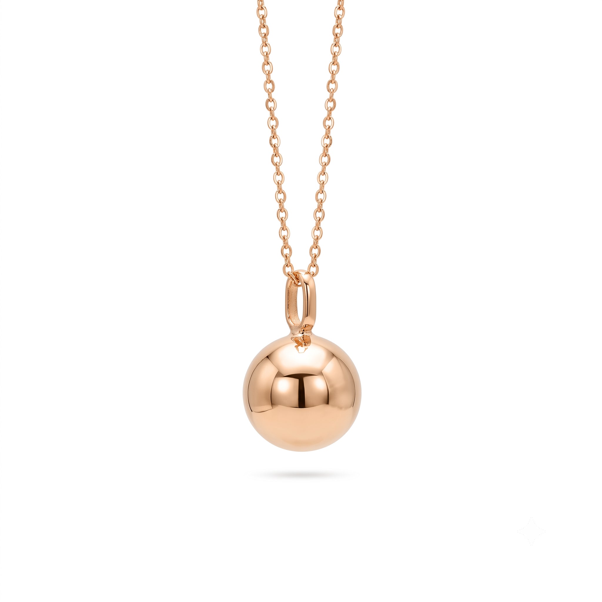14K Gold Sphere Urn Necklace