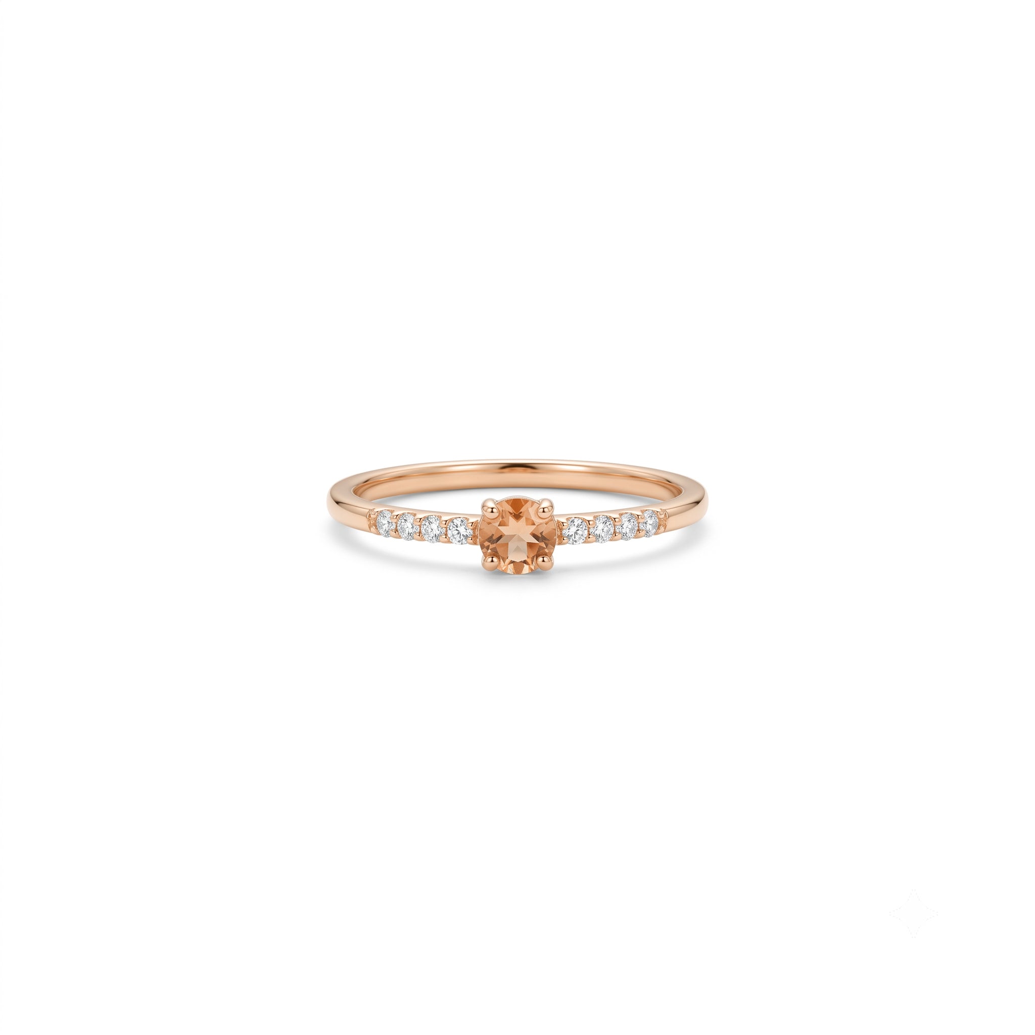 14K Gold Citrine Ring