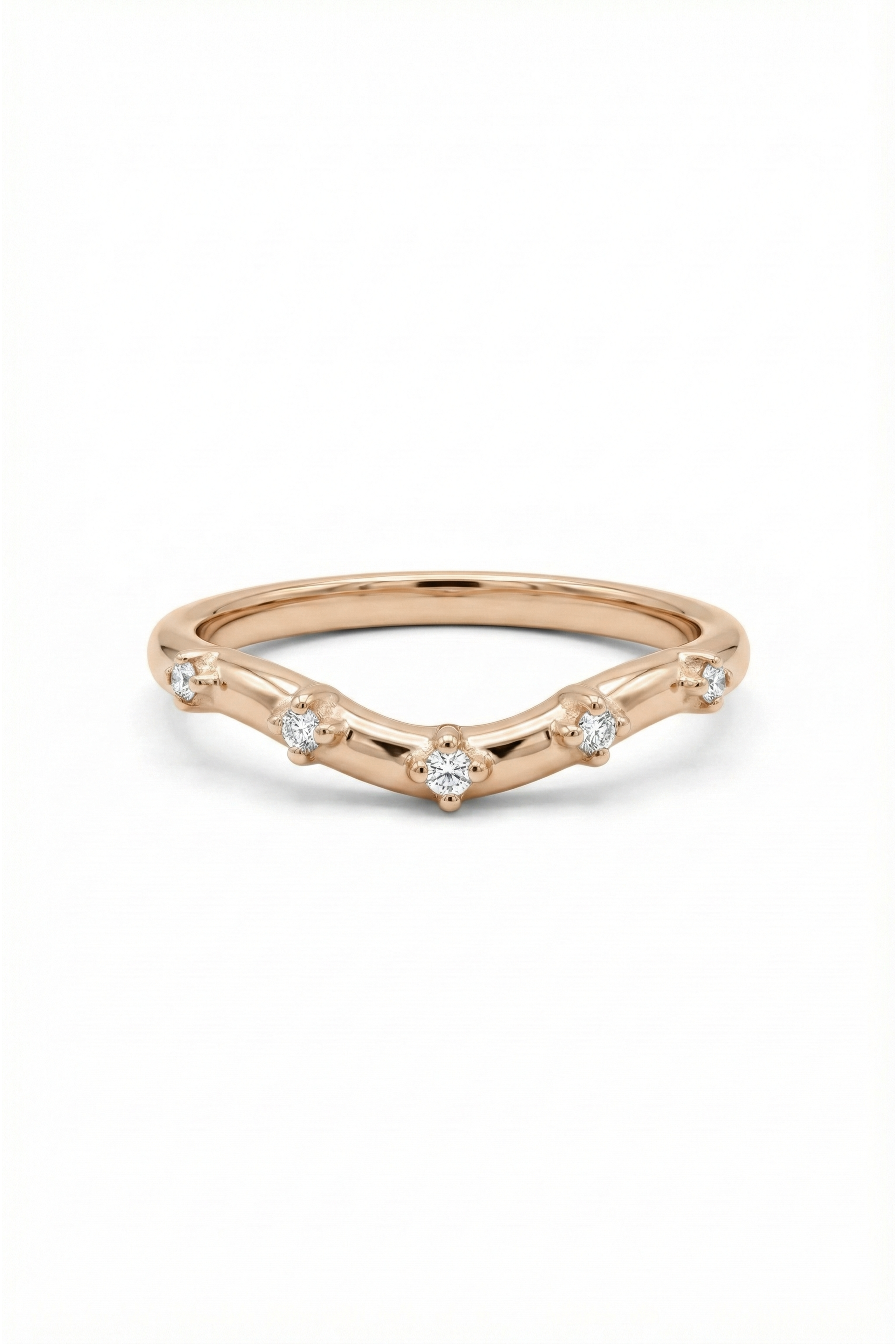 14k Gold Five-Stone Diamond Band