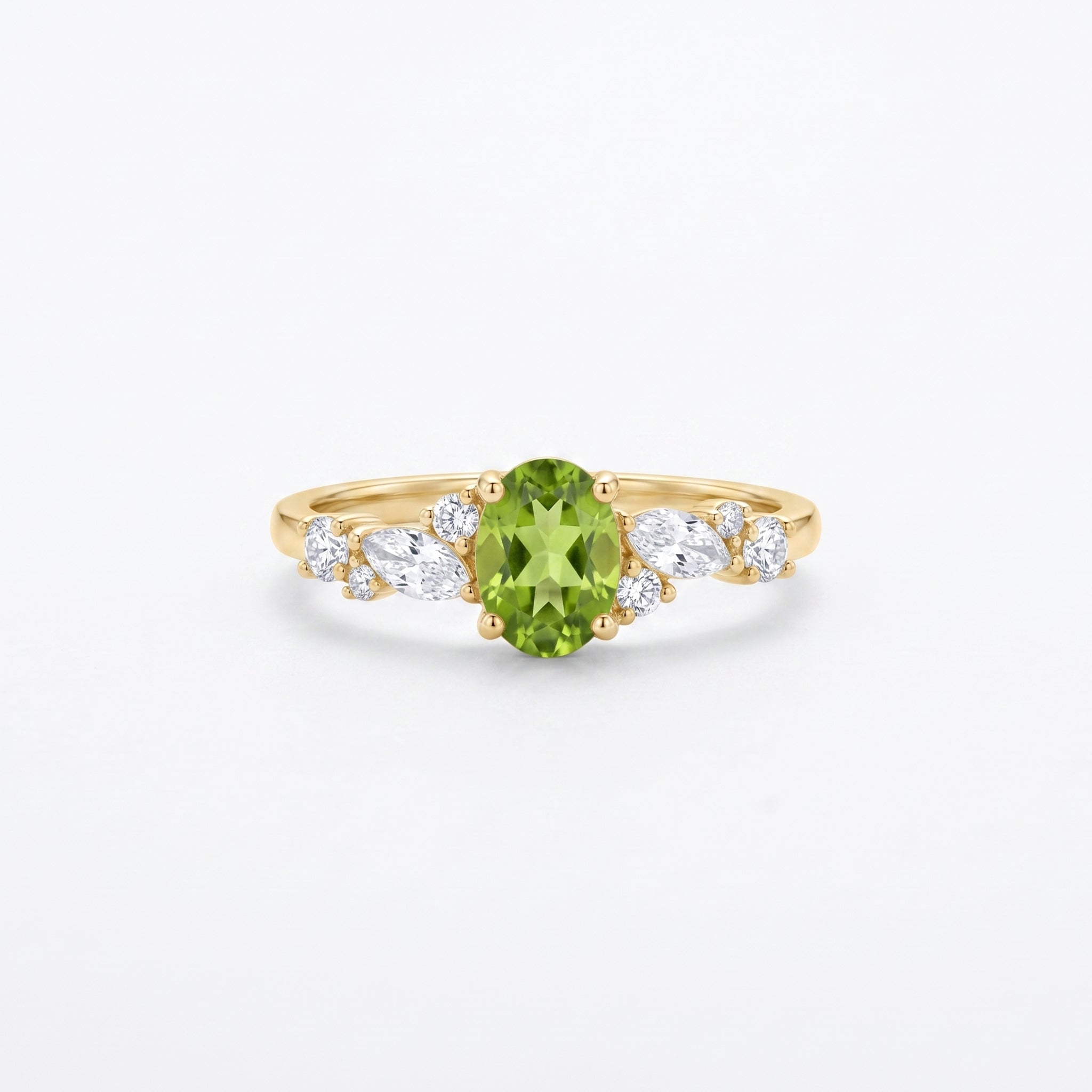 Green Birthstone Gold Ring