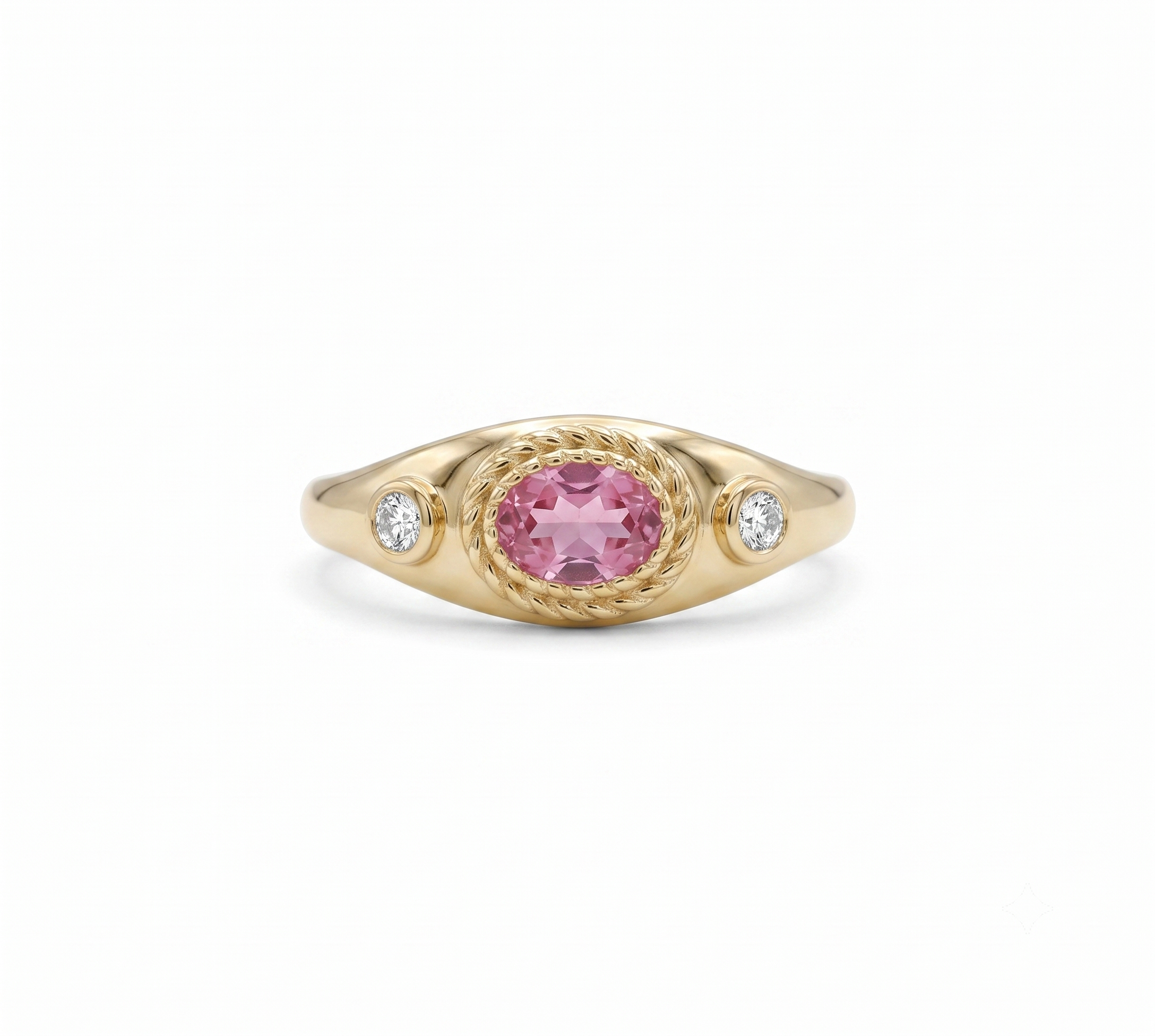 14K Gold Pink Tourmaline Ring